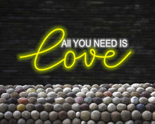 Load image into Gallery viewer, All you need is love neon sign, All you need is love led light, wedding neon sign, neon sign for lover, valentines day neon sign
