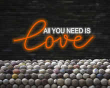 Load image into Gallery viewer, All you need is love neon sign, All you need is love led light, wedding neon sign, neon sign for lover, valentines day neon sign