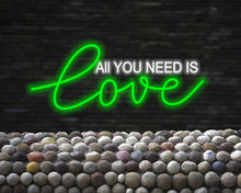 Load image into Gallery viewer, All you need is love neon sign, All you need is love led light, wedding neon sign, neon sign for lover, valentines day neon sign