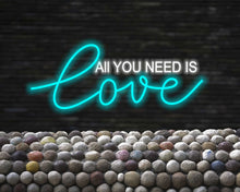 Load image into Gallery viewer, All you need is love neon sign, All you need is love led light, wedding neon sign, neon sign for lover, valentines day neon sign
