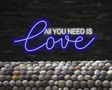 Load image into Gallery viewer, All you need is love neon sign, All you need is love led light, wedding neon sign, neon sign for lover, valentines day neon sign