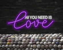 Load image into Gallery viewer, All you need is love neon sign, All you need is love led light, wedding neon sign, neon sign for lover, valentines day neon sign