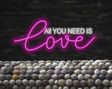 Load image into Gallery viewer, All you need is love neon sign, All you need is love led light, wedding neon sign, neon sign for lover, valentines day neon sign