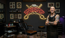 Load image into Gallery viewer, Barbershop neon sign, barber shop led light sign, barber shop sign, barbershop decor, barbershop inscription neon, business signs
