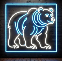 Load image into Gallery viewer, Bear neon sign, neon bear sign, neon bear light, LED bear sign, neon bear wall decor, bear shaped neon sign, neon light bear, glowing bear sign, neon bear lamp, bear LED wall sign