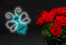 Load image into Gallery viewer, Bee neon sign, Honey neon sign, baby decor, Housewarming bedroom decor lamp, Nursery led neon sign