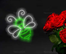 Load image into Gallery viewer, Bee neon sign, Honey neon sign, baby decor, Housewarming bedroom decor lamp, Nursery led neon sign