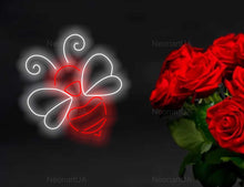 Load image into Gallery viewer, Bee neon sign, Honey neon sign, baby decor, Housewarming bedroom decor lamp, Nursery led neon sign