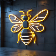 Load image into Gallery viewer, Bee Neon Sign, Honey maker neon sign, Pollinator neon sign