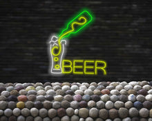 Load image into Gallery viewer, Beer neon sign, bar neon sign, Neon beer light