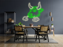 Load image into Gallery viewer, Bull Head Neon sign, Longhorn Neon Sign, Texas LongHorn Sign, Cow Neon Sign, Western Cowboy Bull neon sign, Neon Rodeo, western neon
