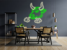 Load image into Gallery viewer, Bull Head Neon sign, Longhorn Neon Sign, Texas LongHorn Sign, Cow Neon Sign, Western Cowboy Bull neon sign, Neon Rodeo, western neon