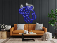 Load image into Gallery viewer, Bull neon, cow neon sign, bull head neon sign, Buffalo neon sign, TEXAS Longhorn Neon Sign, Western LED Light, rodeo neon sign, cowboy neon