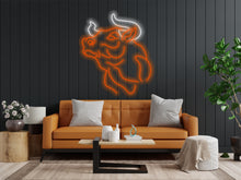 Load image into Gallery viewer, Bull neon, cow neon sign, bull head neon sign