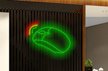 Load image into Gallery viewer, Computer mouse neon sign, Gaming mouse neon light, LED mouse sign, Computer accessories neon sign, Glowing mouse decoration
