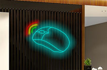Load image into Gallery viewer, Computer mouse neon sign, Gaming mouse neon light, LED mouse sign, Computer accessories neon sign, Glowing mouse decoration
