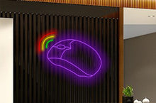 Load image into Gallery viewer, Computer mouse neon sign, Gaming mouse neon light, LED mouse sign, Computer accessories neon sign, Glowing mouse decoration