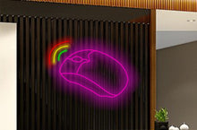 Load image into Gallery viewer, Computer mouse neon sign, Gaming mouse neon light, LED mouse sign, Computer accessories neon sign, Glowing mouse decoration