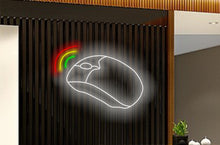Load image into Gallery viewer, Computer mouse neon sign, Gaming mouse neon light, LED mouse sign, Computer accessories neon sign, Glowing mouse decoration