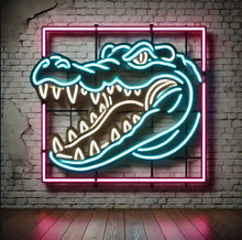 Load image into Gallery viewer, Сrocodile head neon sign, Сrocodile neon light, Сrocodile led neon, Сrocodile led light, alligator neon sign (Copy)