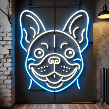 Load image into Gallery viewer, French Bulldog head Neon Sign, Neon sign dog bulldog, neon sign dog, French Bulldog LED Neon Dog Art, dog neon sign, gift dog neon sign