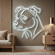 Load image into Gallery viewer, Pitbull sign, pitbull neon light, pitbull neon sign, custom neon pitbull, pitbull neon wall art, pitbull neon decor, LED pitbull sign, pitbull LED neon, pitbull-shaped neon light, pitbull neon artwork