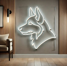 Load image into Gallery viewer, German shepherd neon light, german shepherd neon sign, dog neon sign, german shepherd light sign, neon dog sign, german shepherd wall light, custom german shepherd neon, german shepherd LED sign, dog LED neon sign
