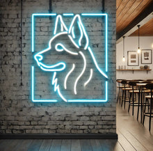 Load image into Gallery viewer, German shepherd neon light, german shepherd neon sign, dog neon sign, german shepherd light sign, neon dog sign, german shepherd wall light, custom german shepherd neon, german shepherd LED sign, dog LED neon sign