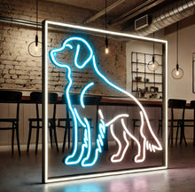Load image into Gallery viewer, Retriever neon sign, golden retriever neon sign, dog neon sign, retriever neon light, neon dog sign, golden retriever light, neon pet sign, retriever dog neon decor, custom retriever neon sign, golden retriever wall art