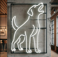 Load image into Gallery viewer, Barking dog neon sign, dog neon sign, neon barking dog sign, neon dog sign, dog shape neon sign, barking dog light sign, neon light barking dog, neon dog light, barking dog neon light