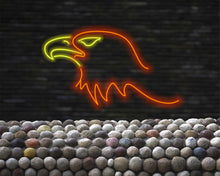 Load image into Gallery viewer, Eagle LED Sign, Neon Bald Eagle, predatory bird neon sign, eagle head neon sign, Eagle Head LED Neon Sign, Neon Bald Eagle Head Orange