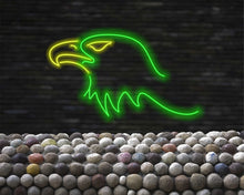 Load image into Gallery viewer, Eagle LED Sign, Neon Bald Eagle, predatory bird neon sign, eagle head neon sign, Eagle Head LED Neon Sign, Neon Bald Eagle Head Green