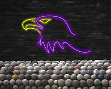 Load image into Gallery viewer, Eagle LED Sign, Neon Bald Eagle, predatory bird neon sign, eagle head neon sign, Eagle Head LED Neon Sign, Neon Bald Eagle Head Purple
