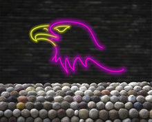 Load image into Gallery viewer, Eagle LED Sign, Neon Bald Eagle, predatory bird neon sign, eagle head neon sign, Eagle Head LED Neon Sign, Neon Bald Eagle Head Pink