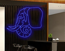 Load image into Gallery viewer, Elephant neon sign, Neon elephant wall decor, Elephant neon decoration, Neon elephant wall decor, Elephant-shaped neon sign,Neon animal sign
