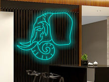 Load image into Gallery viewer, Elephant neon sign, Neon elephant wall decor, Elephant neon decoration, Neon elephant wall decor, Elephant-shaped neon sign,Neon animal sign