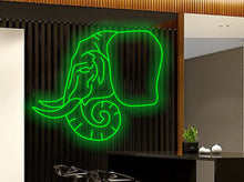 Load image into Gallery viewer, Elephant neon sign, Neon elephant wall decor, Elephant neon decoration, Neon elephant wall decor, Elephant-shaped neon sign,Neon animal sign