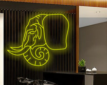 Load image into Gallery viewer, Elephant neon sign, Neon elephant wall decor, Elephant neon decoration, Neon elephant wall decor, Elephant-shaped neon sign,Neon animal sign
