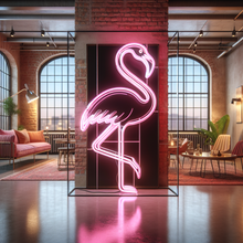 Load image into Gallery viewer, Flamingo Neon Sign, Tropical bird neon sign, Pink wading bird neon sign