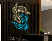 Load image into Gallery viewer, Koi fish neon sign, Japanese fish led neon, Koi carp sign, Neon-colored Koi fish, Exotic Koi fish neon sign, Koi fish with bright colors