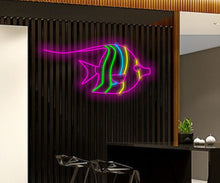Load image into Gallery viewer, Fish neon sign, Neon fish sign, Neon tropical fish sign, Tropical fish LED sign, Tropical fish neon light, Custom neon fish sign, Tropical fish neon art