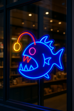 Load image into Gallery viewer, Angelfish Neon Sign, tropical angel fish neon sign, reef angelfish neon sign, ocean angelfish neon sign Multicolor