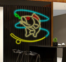 Load image into Gallery viewer, Fishing neon sign