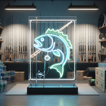 Load image into Gallery viewer, Walleye Framed Neon Sign, Game fish neon sign, Freshwater predator neon sign