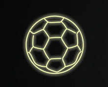 Load image into Gallery viewer, Soccer ball neon sign, LED neon sign football ball, Neon sign with football ball design, Football ball neon wall decor, neon football fans