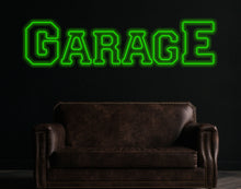 Load image into Gallery viewer, Garage neon sign, Garage led sign, Garage light up sign, Personalized garage sign for men, Garage name sign, Garage decor for men