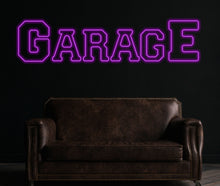 Load image into Gallery viewer, Garage neon sign, Garage led sign, Garage light up sign, Personalized garage sign for men, Garage name sign, Garage decor for men