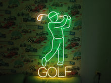 Load image into Gallery viewer, Golf Neon Sign with Golfer | Custom Golf LED Neon Light for Man Cave, Bar or Game Room Decor