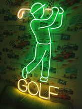 Load image into Gallery viewer, Golf Neon Sign with Golfer | Custom Golf LED Neon Light for Man Cave, Bar or Game Room Decor