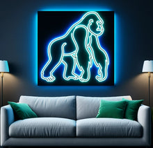 Load image into Gallery viewer, Gorilla Neon sign, Gorilla neon light, Neon sign with gorilla, Monkey neon light